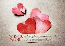 Kartka składana Imieniny 1 - Rozkoszuj się Panem, a da ci