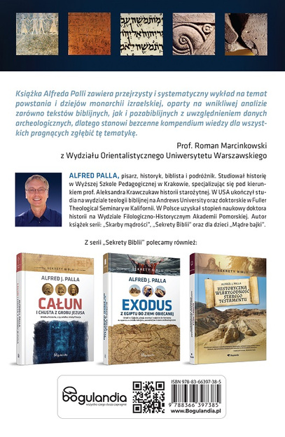 Sekrety Biblii - Królestwo Saula Dawida i Salomona - Alfred J. Palla - oprawa twarda