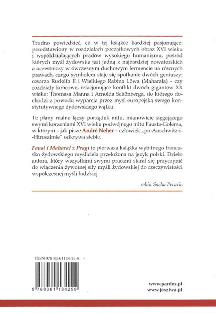 Faust i Maharal z Pragi. Mit i rżeczywistość - André Neher - oprawa miękka