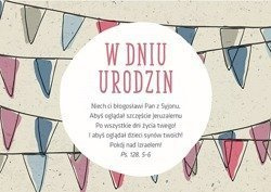 Kartka składana Urodziny 6 - Niech ci błogosławi Pan z Syjonu,