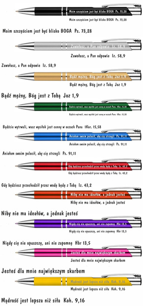 Długopis Bądźcie wytrwali, wasz wysiłek jest cenny w oczach Pana ... zielony